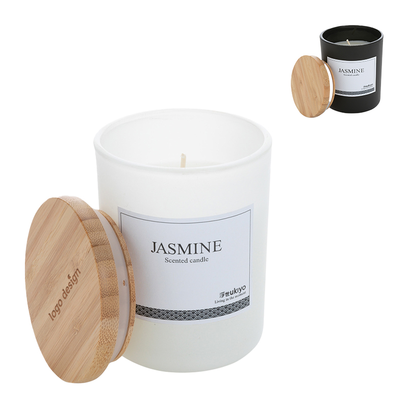 Scented candle bamboo lid